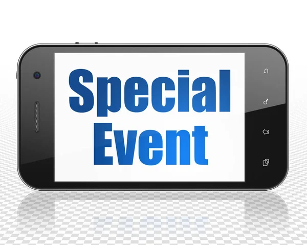 Concepto financiero: Smartphone con evento especial en pantalla —  Fotos de Stock