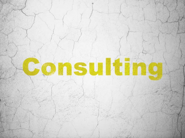 Business concept: Consulting on wall background — Stock Photo, Image