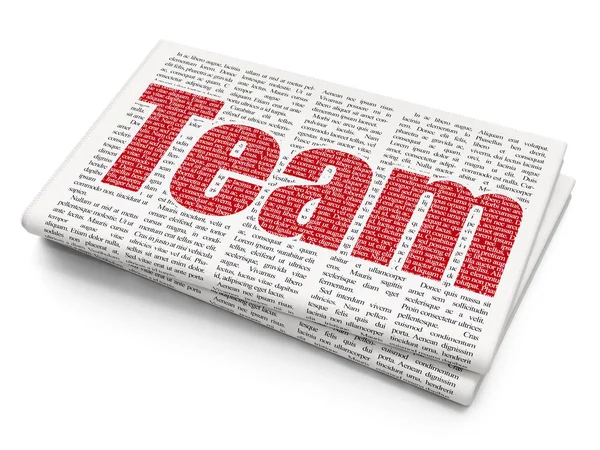 Business concept: Team on Newspaper background — Stock Photo, Image