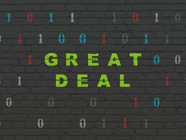 Koncepcja biznesowa: Great Deal na tle ściany — Zdjęcie stockowe