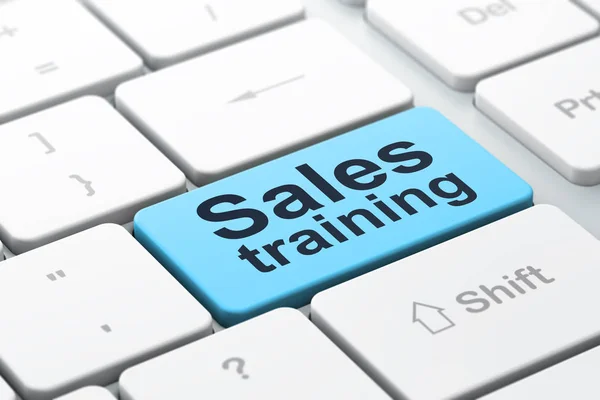 Advertising concept: Sales Training on computer keyboard background — Stock Photo, Image