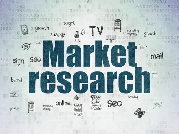 营销理念︰ 市场研究数字数据论文的背景 — 图库照片