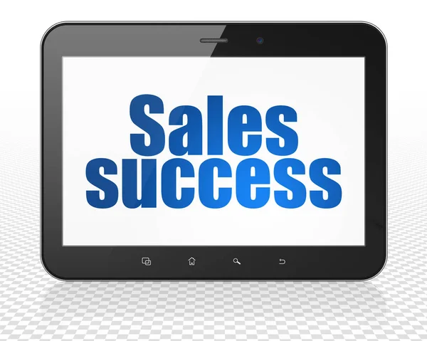 Marketing concept: Tablet Pc Computer with Sales Success on display — Stock Photo, Image