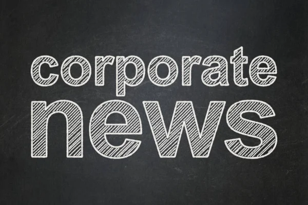 Concepto de noticias: Noticias corporativas en el fondo de pizarra —  Fotos de Stock