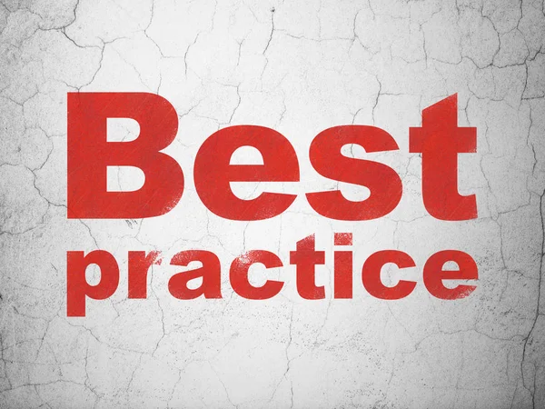 Learning concept: Best Practice on wall background — Stock Photo, Image