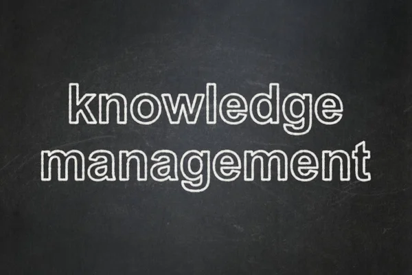 Education concept: Knowledge Management on chalkboard background — Stock Photo, Image