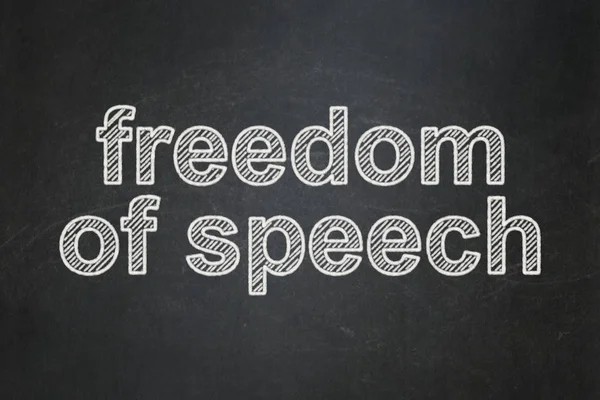 Political concept: Freedom Of Speech on chalkboard background