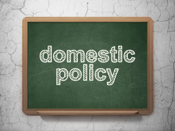 Politics concept: Domestic Policy on chalkboard background