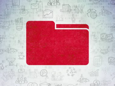 Ekonomi kavramı: dijital veri kağıt arka plan üzerinde klasör