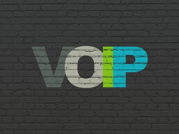 Conceito de Web design: VOIP no fundo da parede — Fotografia de Stock