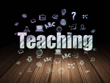 Kavram öğrenme: grunge karanlık odada öğretim