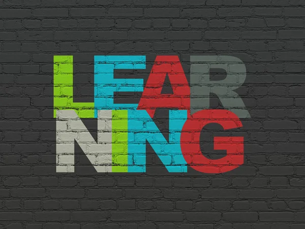 Learning concept: Learning on wall background — Stock Photo, Image