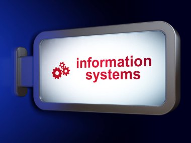 Veri kavramı: bilgi sistemleri ve vites üzerinde billboard arka plan