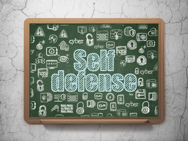 Skydd koncept: självförsvar på skolrådet bakgrund — Stockfoto