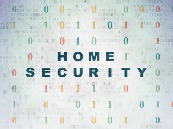 Security concept: Home Security on Digital Data Paper background