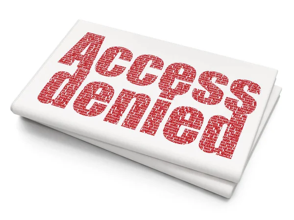 Protection concept: Access Denied on Blank Newspaper background — Stock Photo, Image