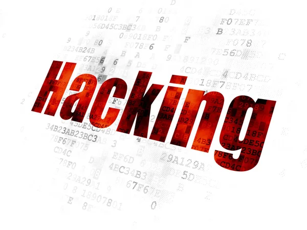 Gizlilik kavramı: dijital arka plan üzerinde Hacking