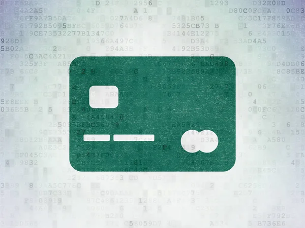 ビジネスコンセプト:デジタルデータペーパーのクレジットカード背景 — ストック写真