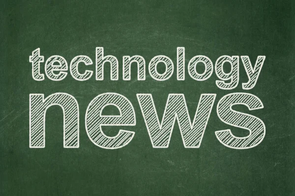 News concept: Technology News on chalkboard background — Stock Photo, Image