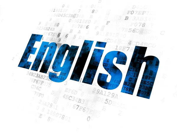 Концепция образования: английский язык на цифровом фоне — стоковое фото