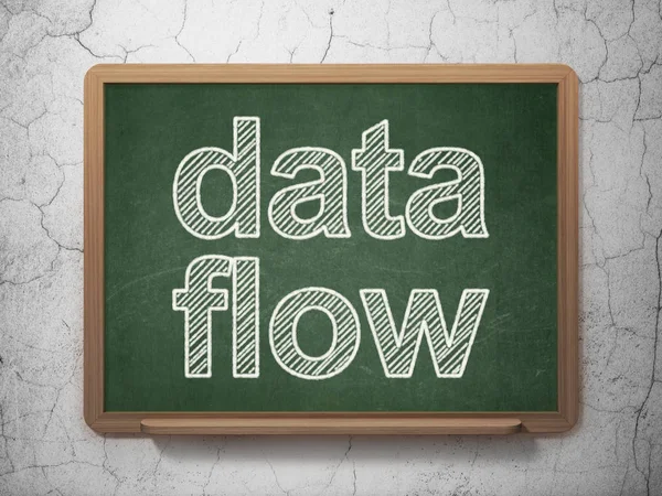 Concepto de datos: flujo de datos en el fondo de la pizarra —  Fotos de Stock