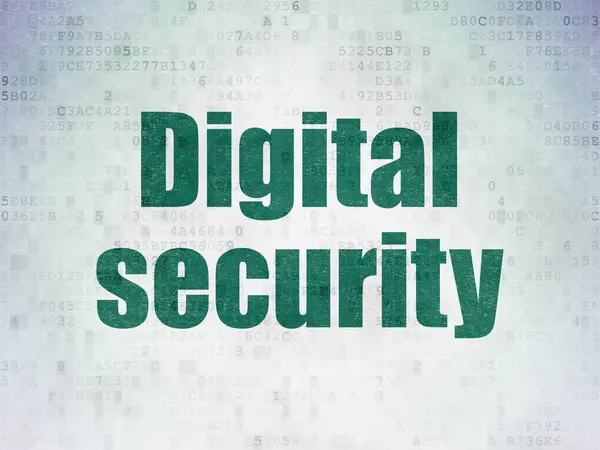 Concept de sécurité : Sécurité numérique sur fond de papier numérique — Photo