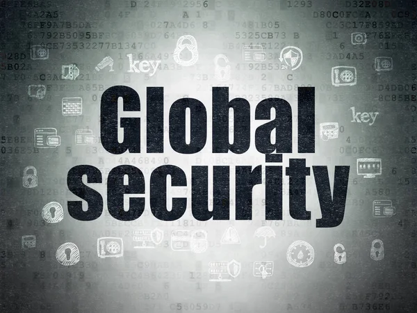 Datenschutzkonzept: Globale Sicherheit auf digitalem Datenpapier — Stockfoto