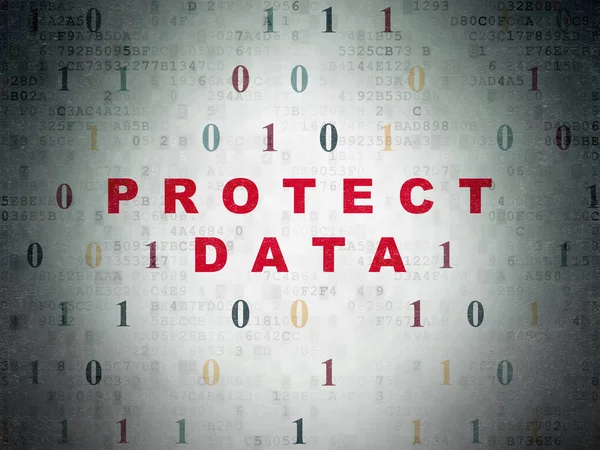 Concetto di protezione: proteggere i dati sul background della Digital Data Paper — Foto Stock