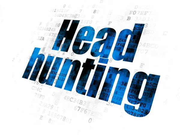 Concepto empresarial: Head Hunting sobre fondo digital —  Fotos de Stock