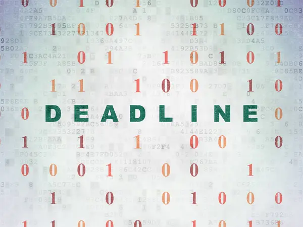 Financiën concept: Deadline op digitale Data-Paper achtergrond — Stockfoto