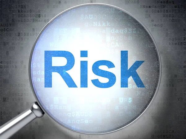 İş kavramı: optik cam ile Risk — Stok fotoğraf