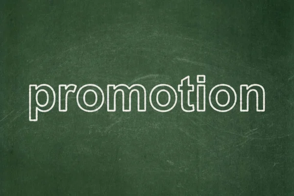 Marketing concept: Promotion on chalkboard background — Stock Photo, Image