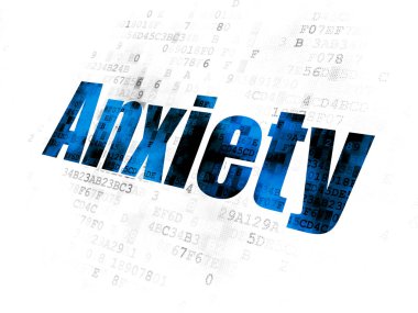 Sağlık kavramı: anksiyete dijital arka plan üzerinde