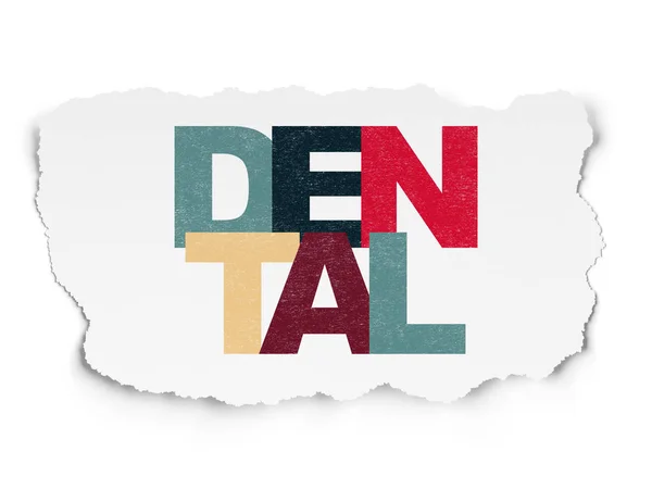 Health concept: Dental on Torn Paper background — Stock Photo, Image