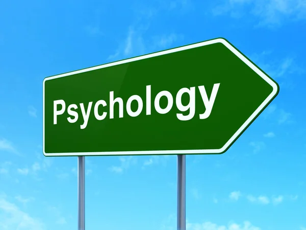 Koncepcja Medycyna: psychologia na tle znak drogowy — Zdjęcie stockowe