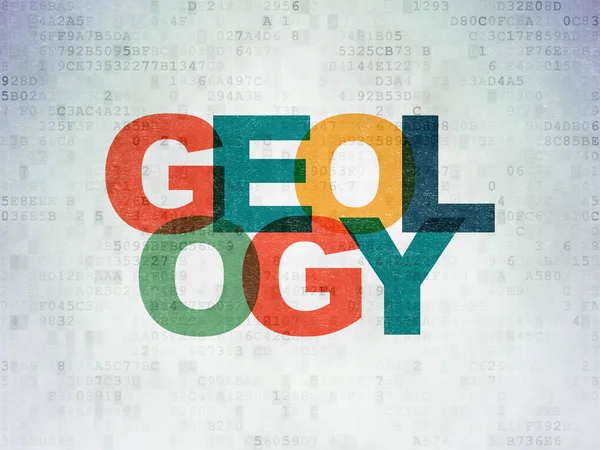 Wissenschaftskonzept: Geologie auf digitalem Datenpapier Hintergrund — Stockfoto