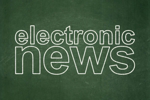 Koncepcja Aktualności: Electronic News na tle tablica — Zdjęcie stockowe