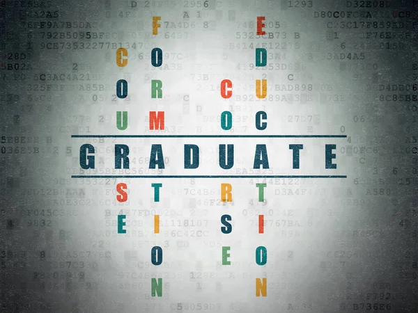 Conceito de aprendizagem: Graduate in Crossword Puzzle — Fotografia de Stock