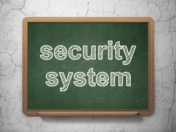 Protection concept: Security System on chalkboard background — Stock Photo, Image