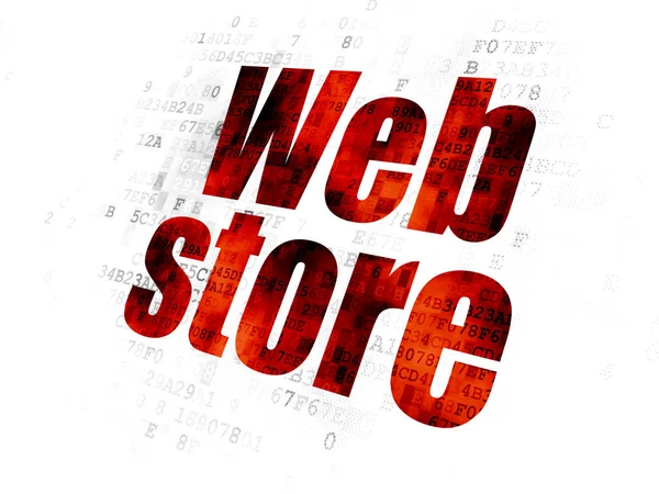 Web design koncepció: Web Store digitális háttér — Stock Fotó