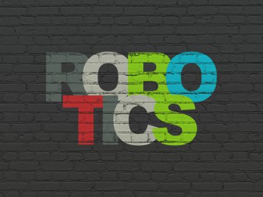 Bilim kavramı: Robotik duvar arka plan üzerinde