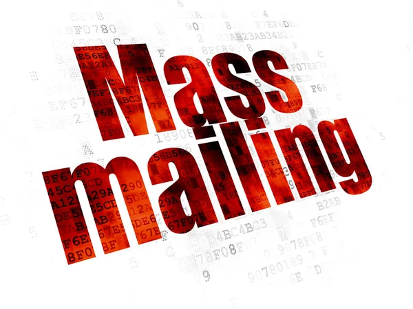 Concepto de marketing: Mailing masivo sobre fondo digital —  Fotos de Stock