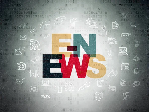 Nieuws-concept: E-Nieuws over digitale Data-Paper achtergrond — Stockfoto