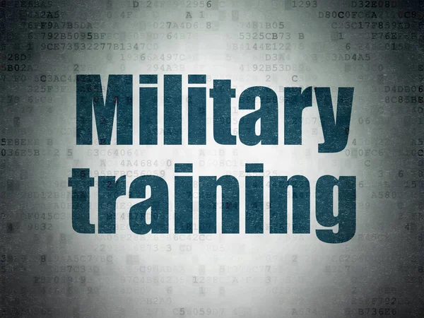 Lernkonzept: Militärische Ausbildung auf digitalem Datenpapier — Stockfoto