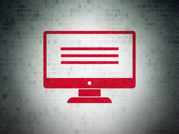 Veritabanı kavramı: dijital veri kağıt arka yüzündeki LCD ekran