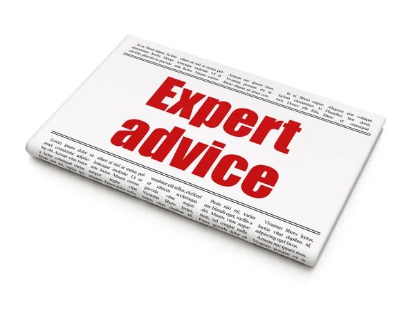 Концепция права: газетный заголовок Expert Advice — стоковое фото