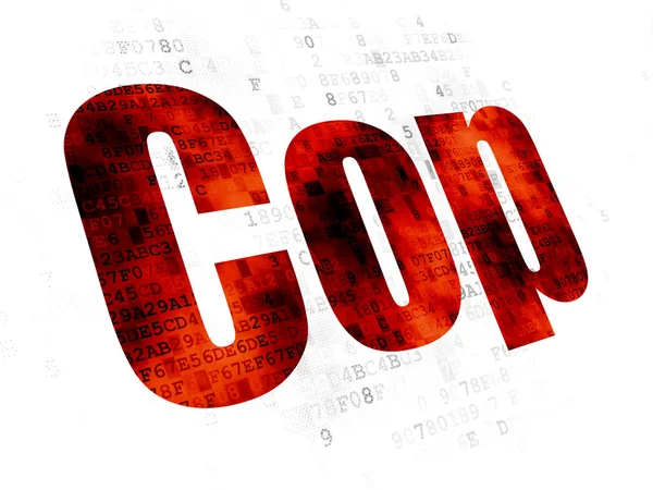 Begrepp: Cop på Digital bakgrund — Stockfoto