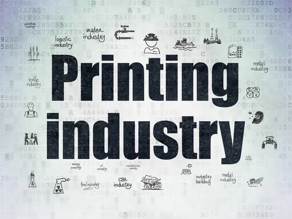 Industry concept: Printing Industry on Digital Data Paper background — Stock Photo, Image