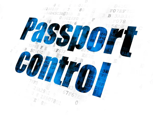 Vacation concept: Passport Control on Digital background — Stock Photo, Image