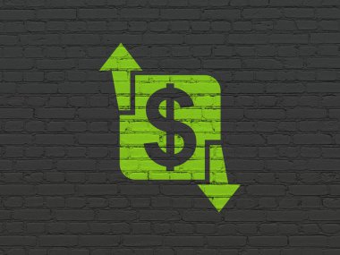 Ekonomi kavramı: Finans duvar arka plan üzerinde